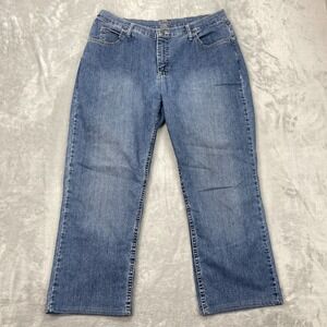 Riders by Lee Jeans Womens 18P‎ Blue Denim Mid Rise Medium Wash Straight Leg